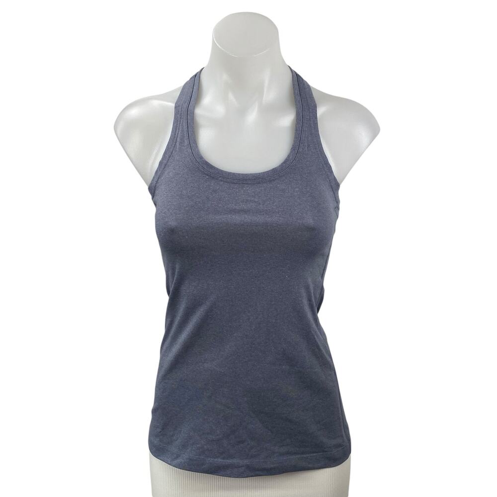 Lululemon Women's Blue Gray Racerback Yoga Workout Athletic Tank Top Size 4